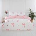 Bows Pink  Bedding Set