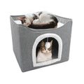Foldable Cat House with Scratching Board