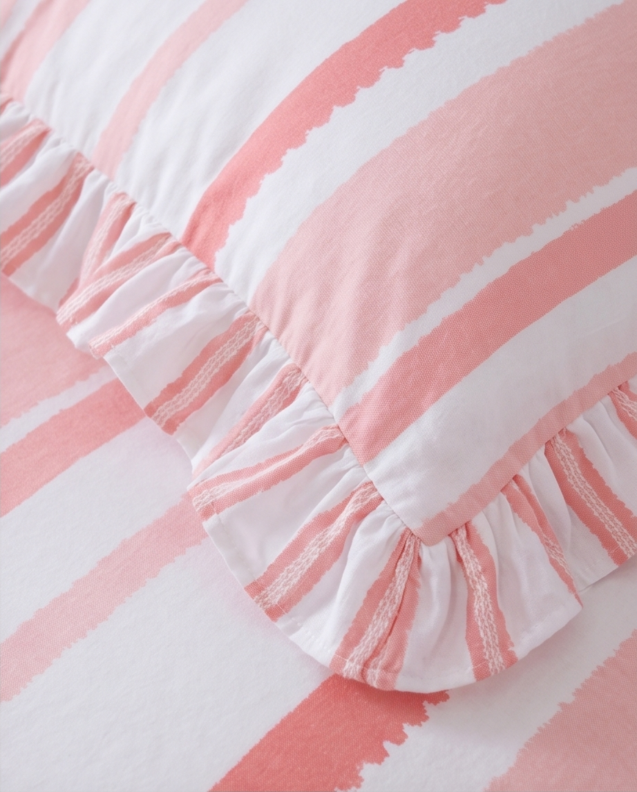 Frilly Maya Pink Bedding Set