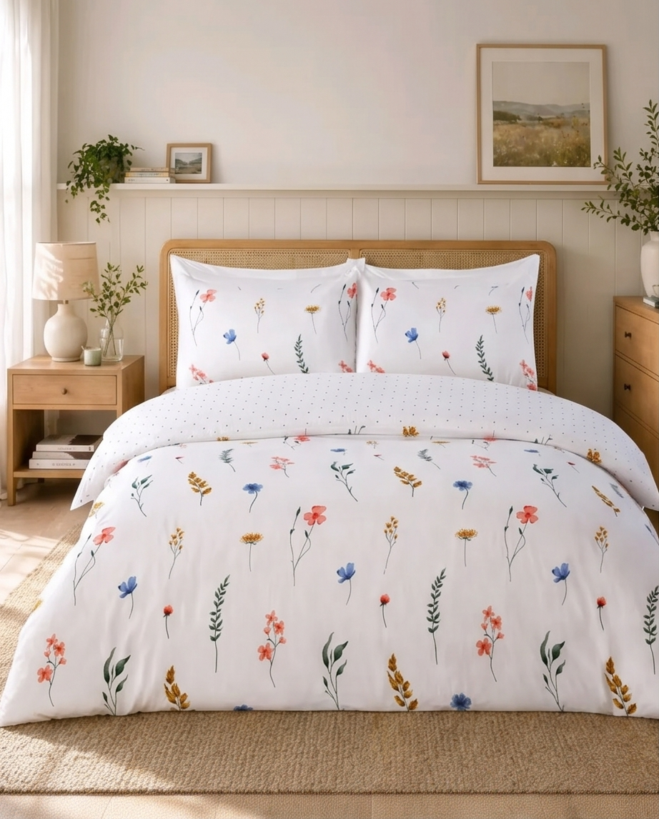 Pressed Flowers  Bedding Set