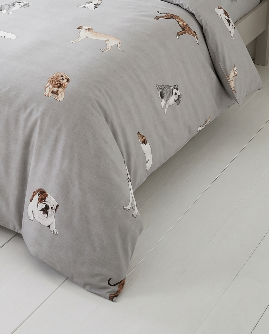 Pawsome Grey  Bedding Set