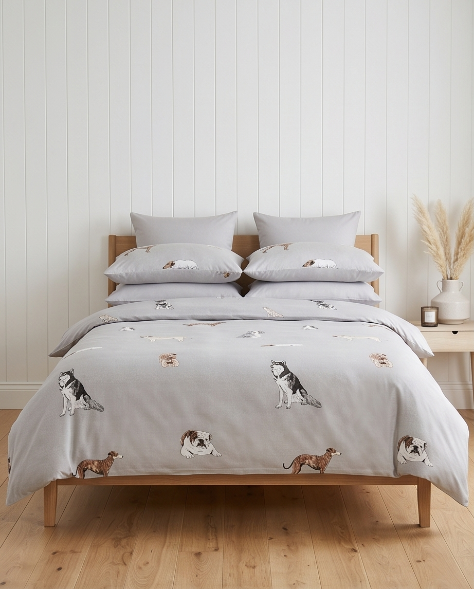 Pawsome Grey  Bedding Set