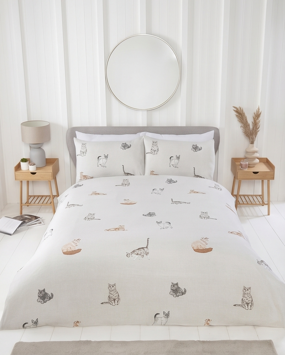 Purrfect Natural Bedding Set