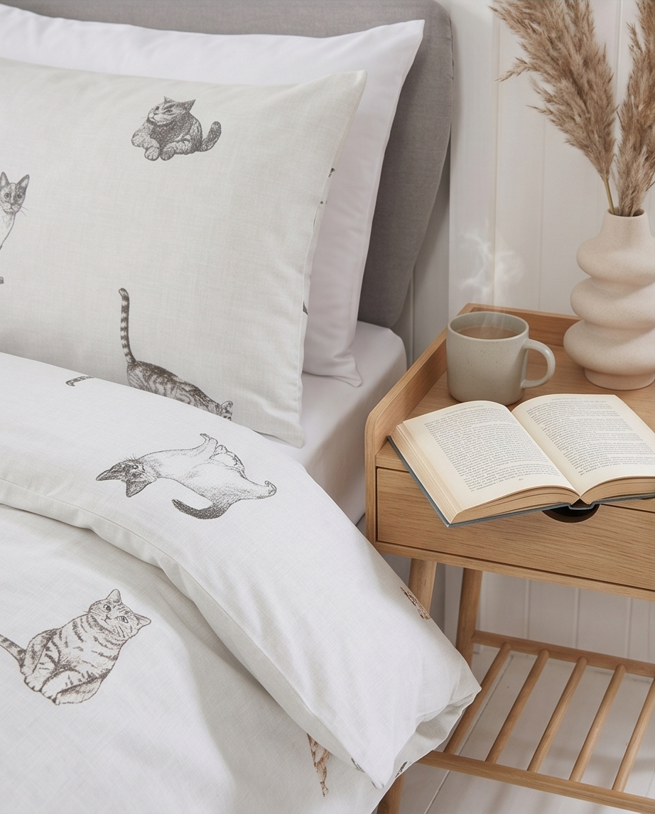 Purrfect Natural Bedding Set