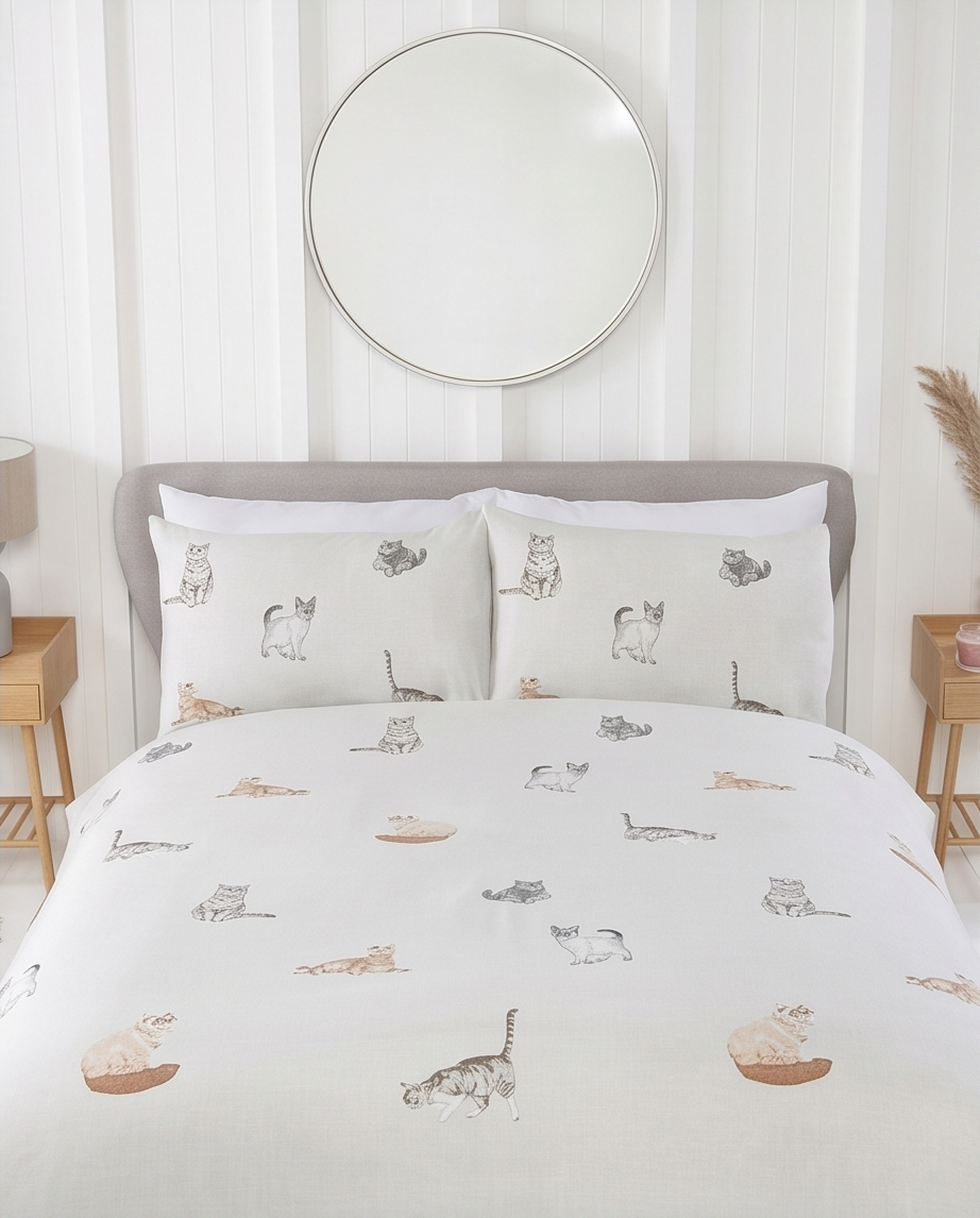 Purrfect Natural Bedding Set