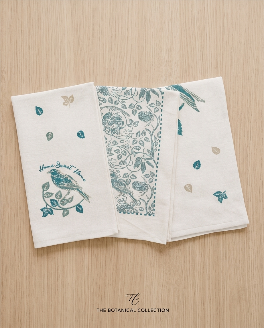 Tea Towels - Flora & Fauna    Pack of 3