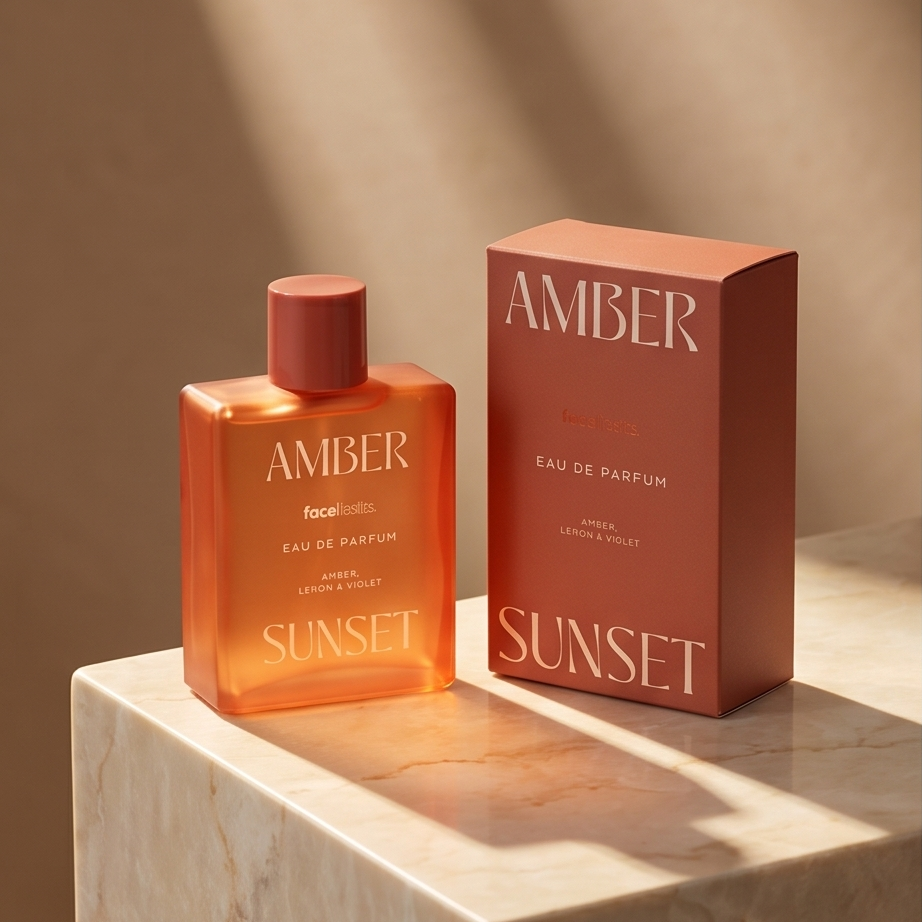 Personalised Face Facts Fragrance Sunset Amber