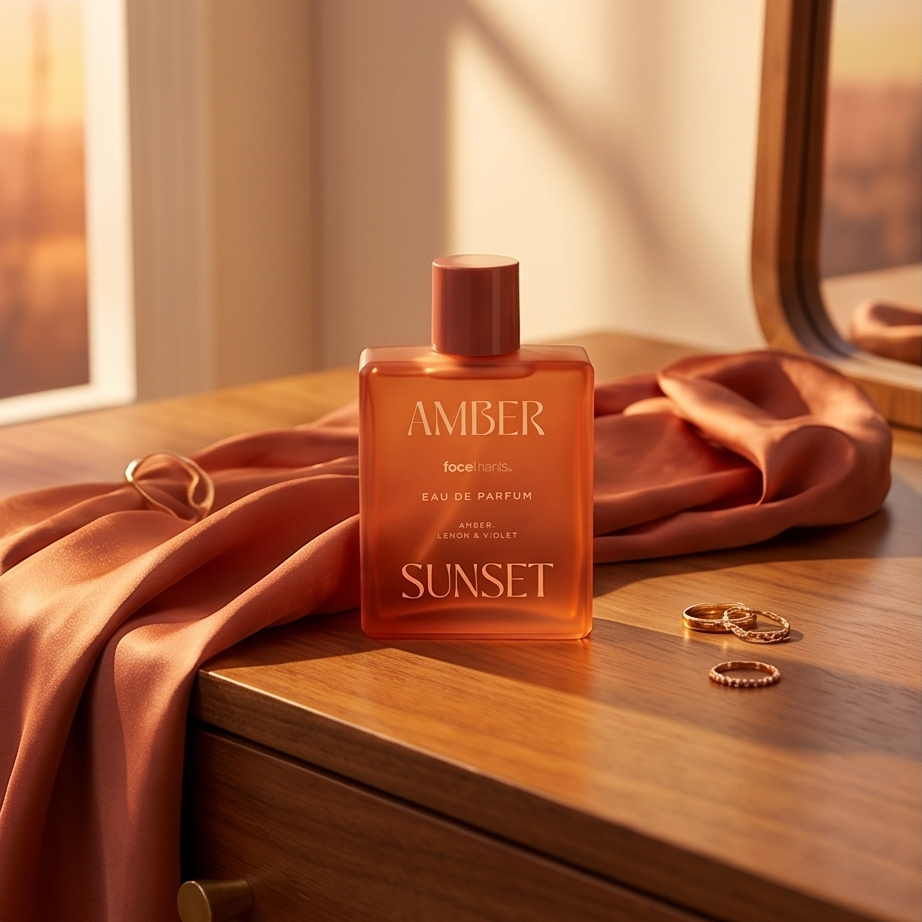 Personalised Face Facts Fragrance Sunset Amber