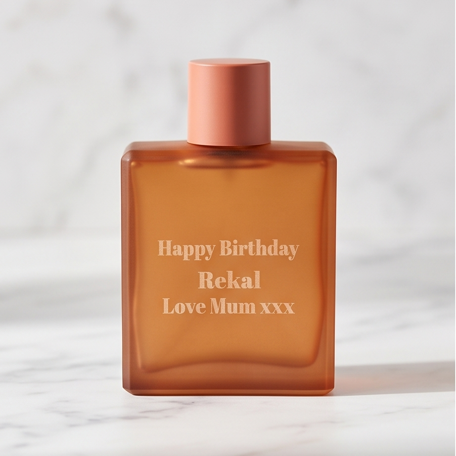 Personalised Face Facts Fragrance Sunset Amber