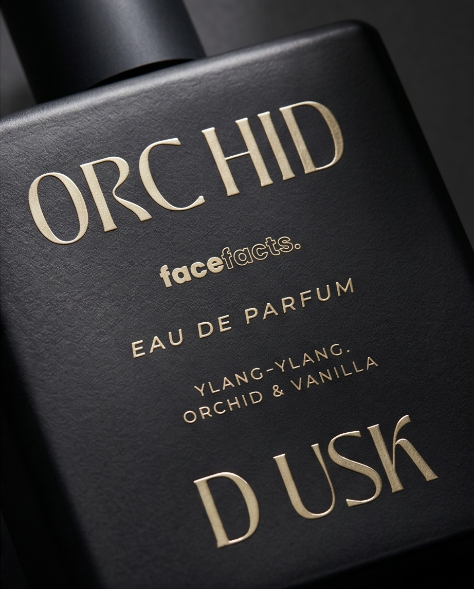 Personalised Face Facts Fragrance Orchid Dusk