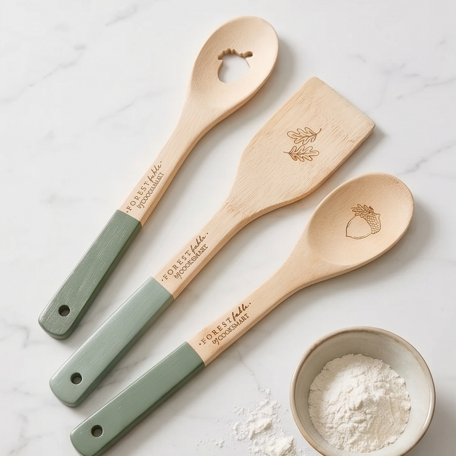 Set of 3 Bamboo Utensils - Forest Fable