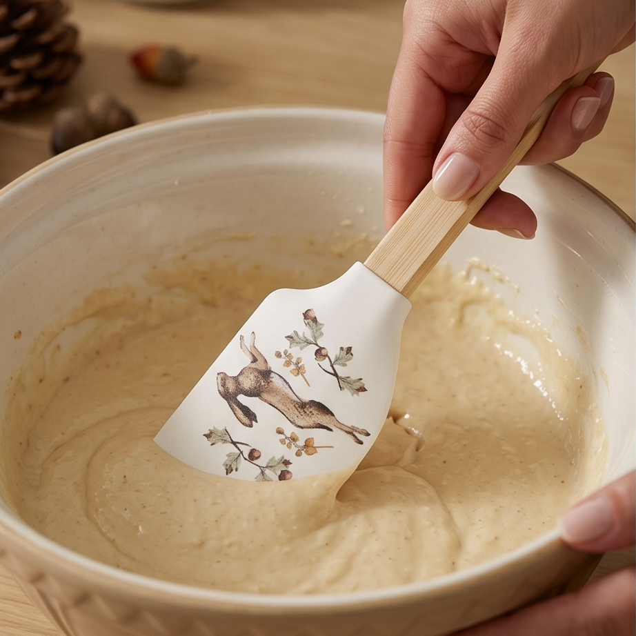 Set of 2 Spatulas - Forest Fable ( Owl, Rabbit)