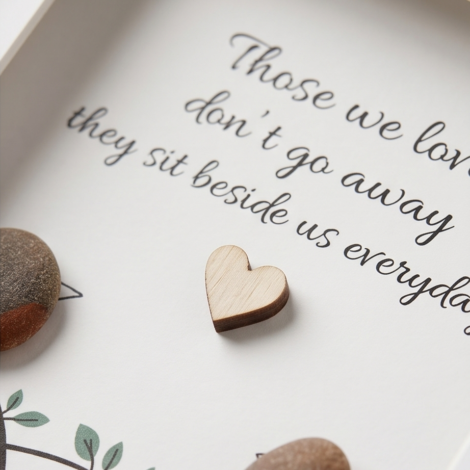 Pebble Glass Plaque - Robin Love