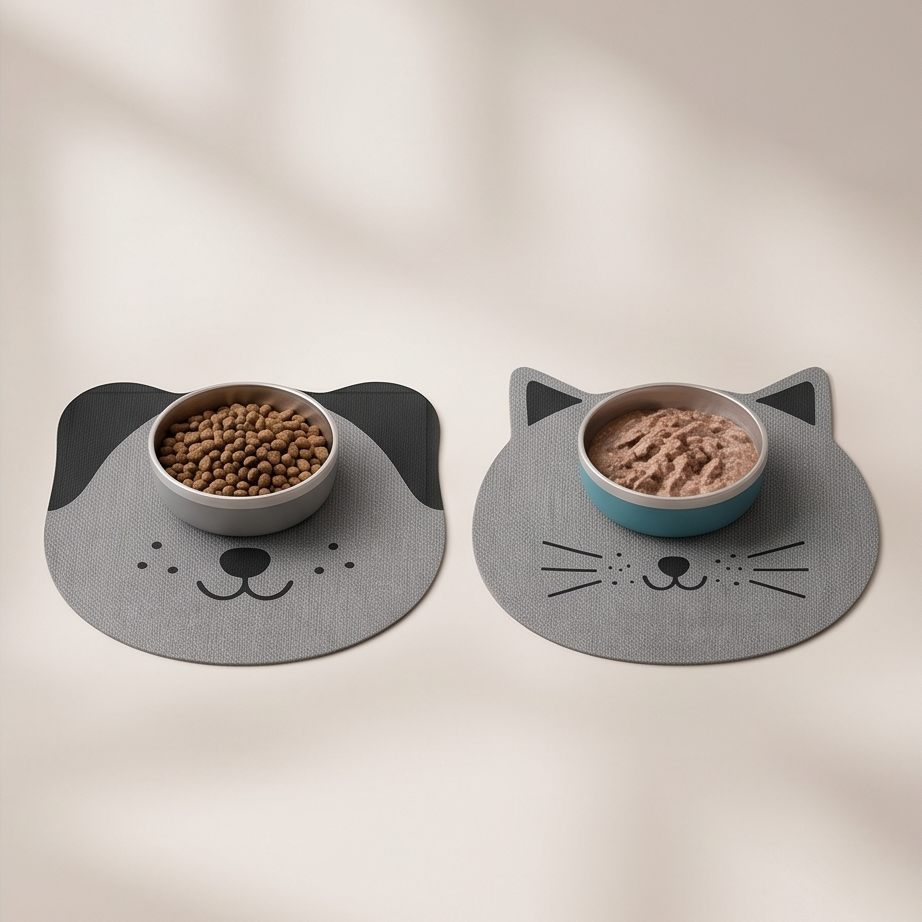 Anti Slip Cat or Dog Head Food Mat