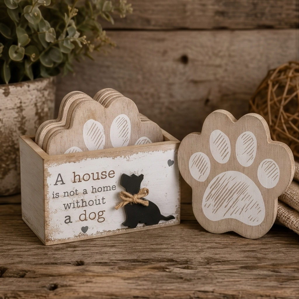 Scrabble Coaster Set - Cat or Dog