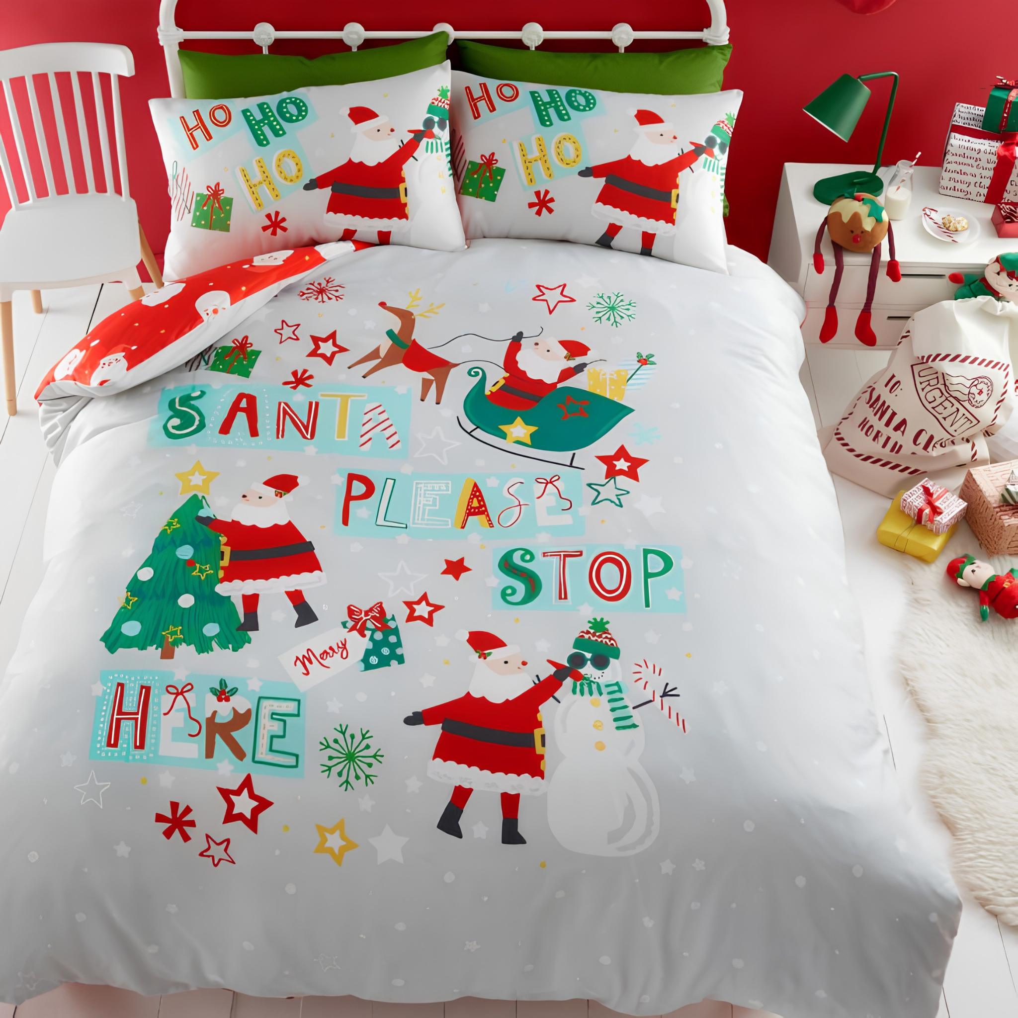Santa Please Stop Here Bedding Set