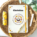 Personalised Radiant Bee Journal with Citrine Pen
