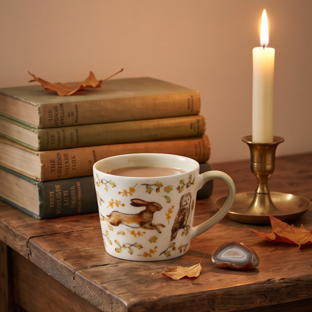 Forest Fable ( Owl, Rabbit)  - Mug