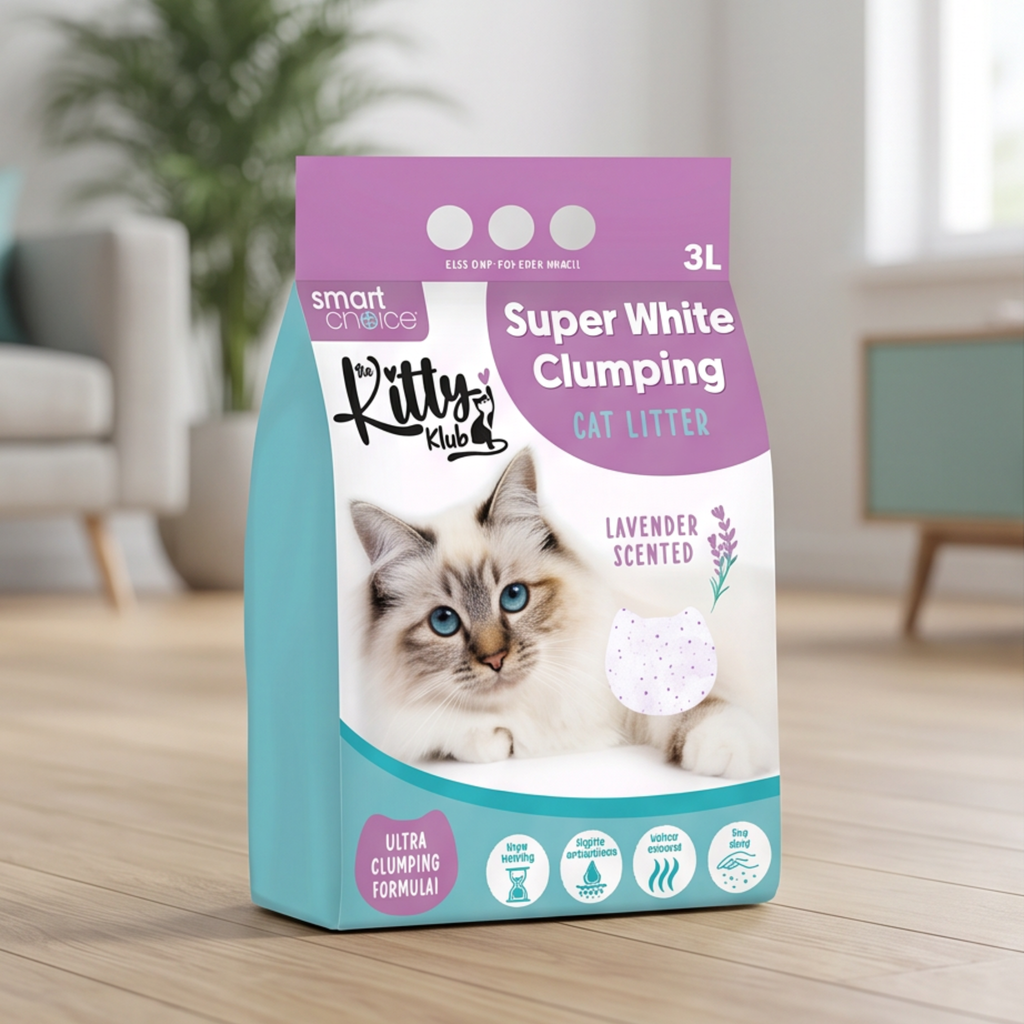 3L Super White Clumping Cat Litter - Lavender