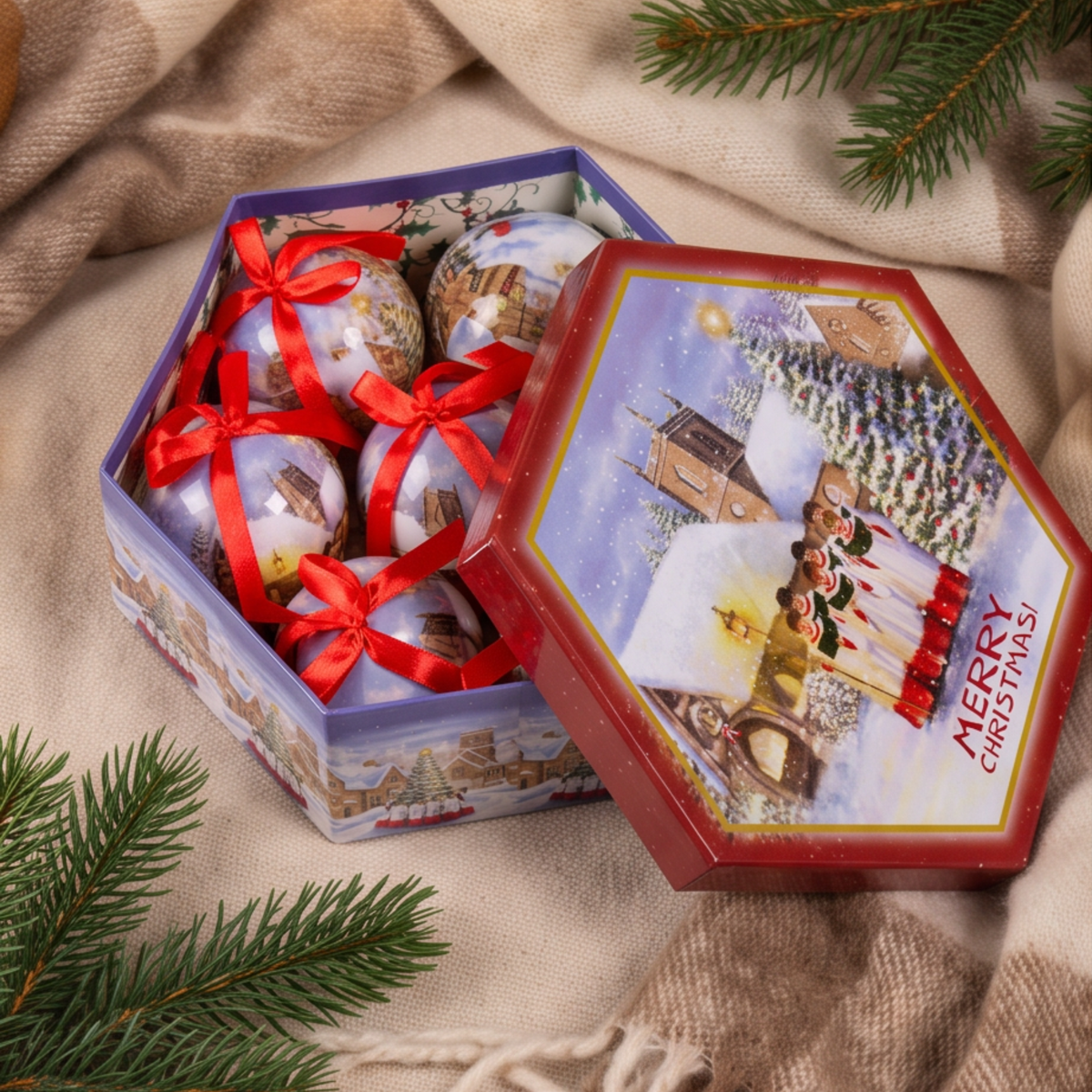 Set of 7 Christmas Baubles