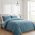 Luxury Teddy Bedding Blue Chevron