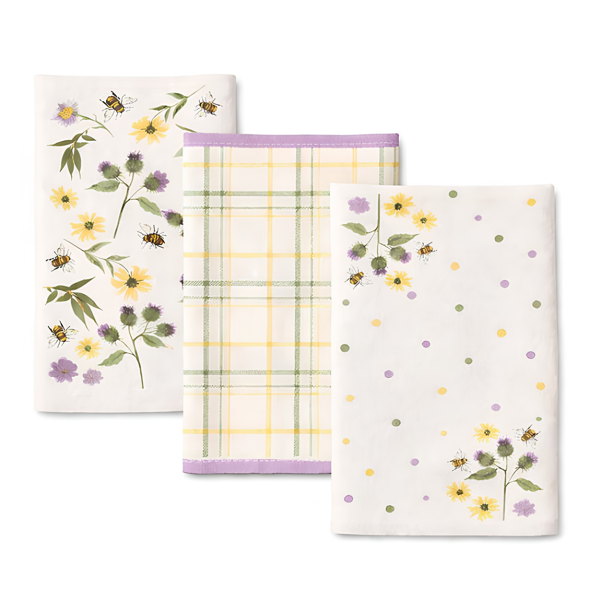 Tea Towel 3pk - Floral Bee