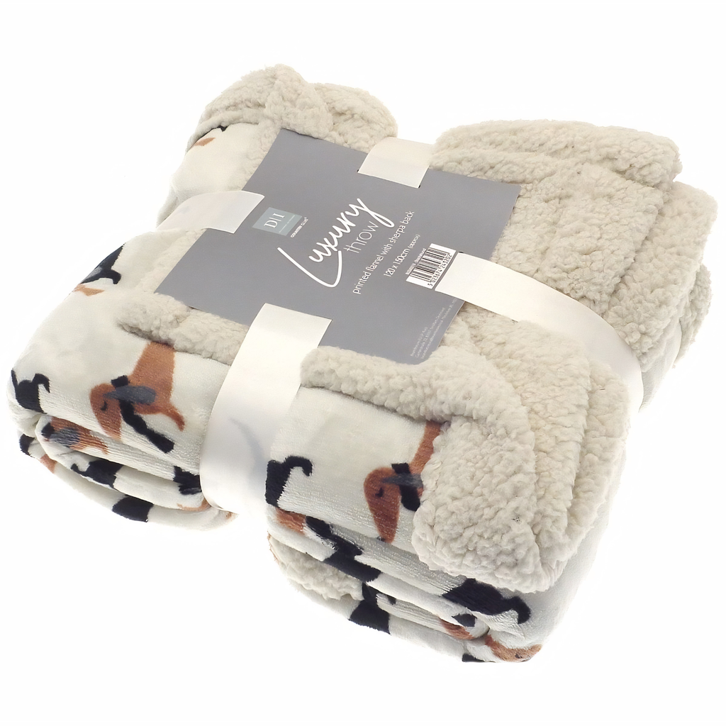 Luxury Sherpa Throw - Dachshund
