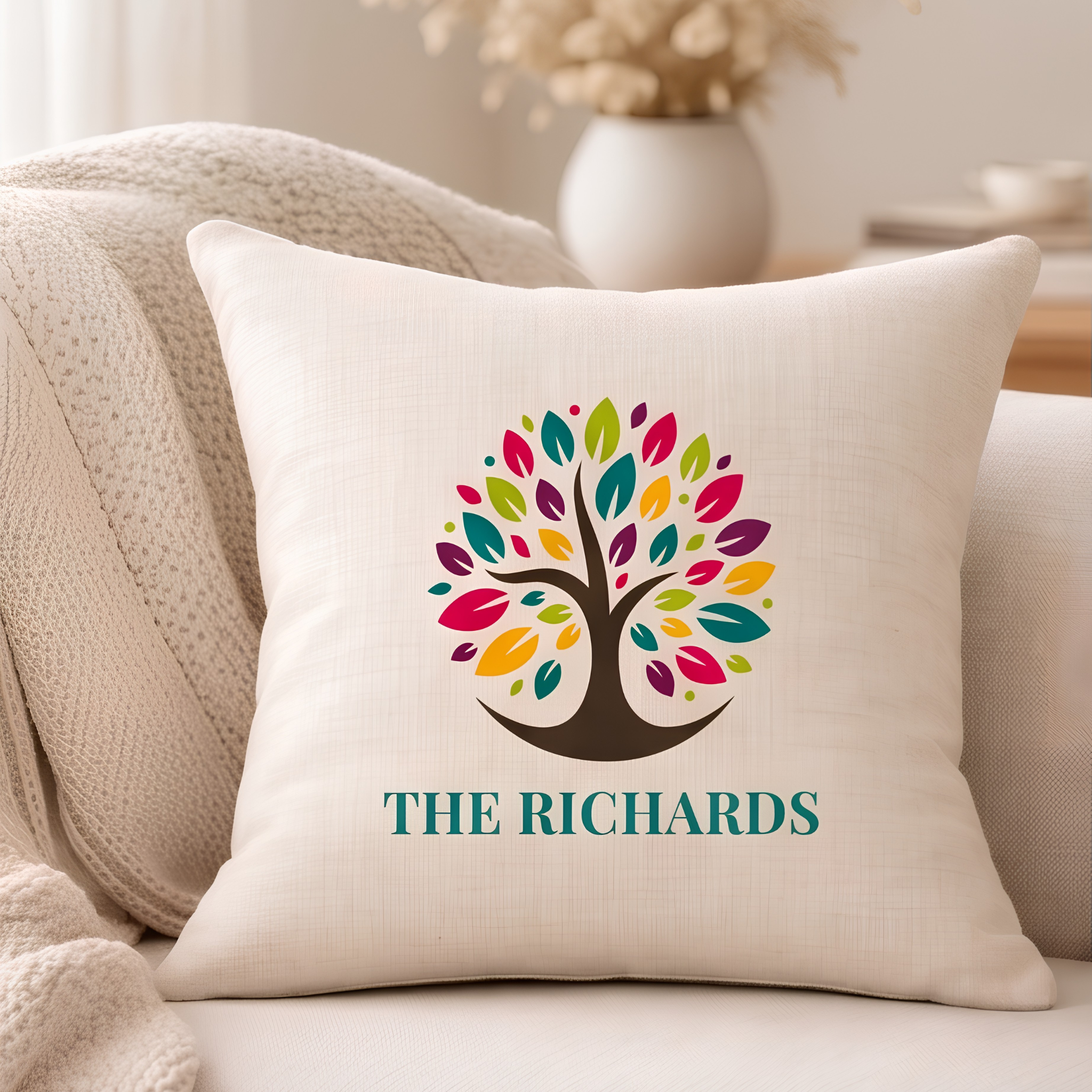 Personalised Linen Cushion Cover
