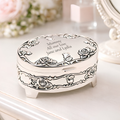 Personalised Oval Rose Trinket Box
