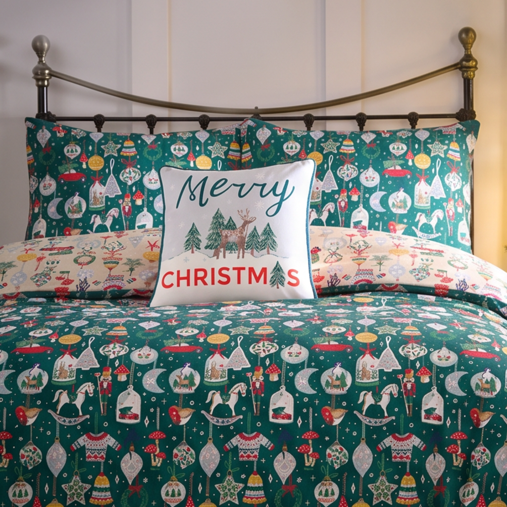 Christmas Ornaments Bedding Set
