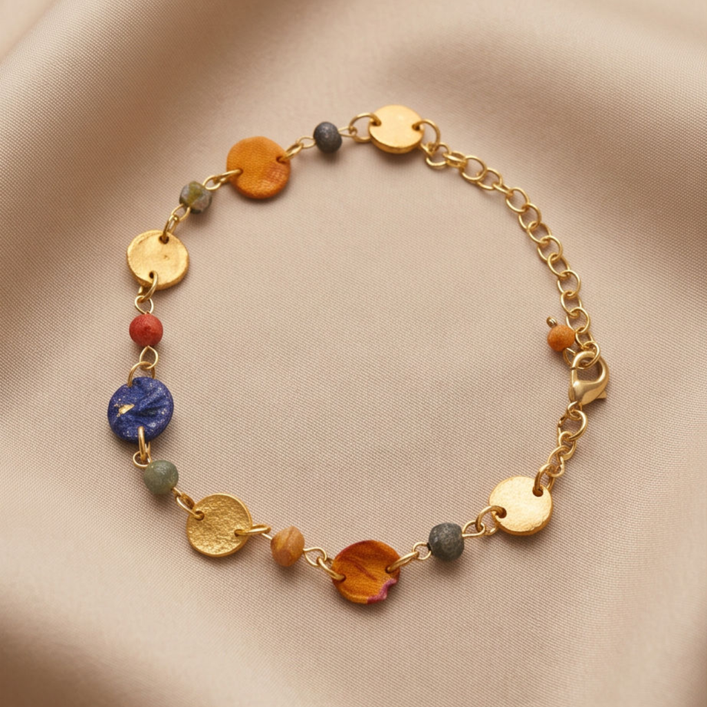 Bead and Brass Bracelet