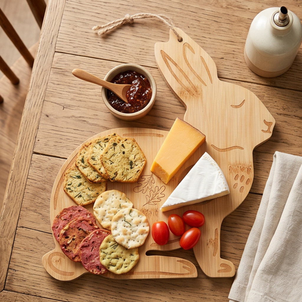 Forest Fable ( Owl, Rabbit)  - Breakfast Board