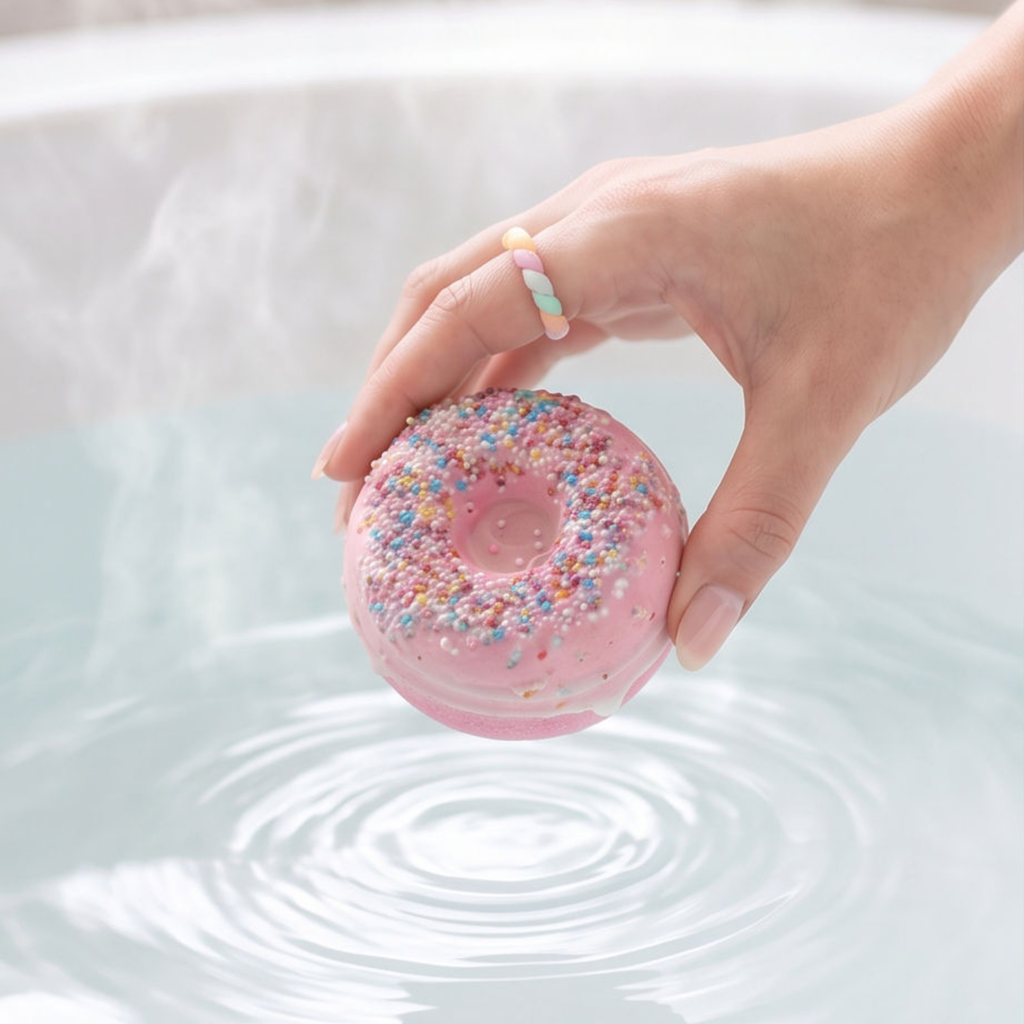 Doughnut Bath Bomb - Raspberry