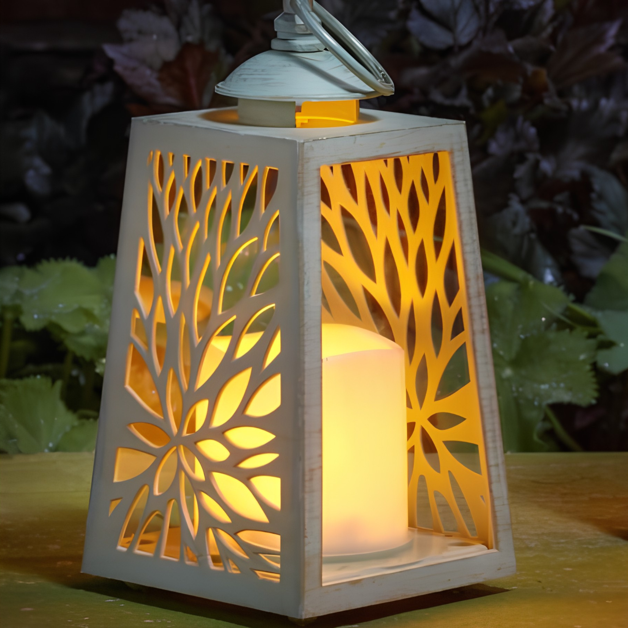 Cornish In Lit Lantern