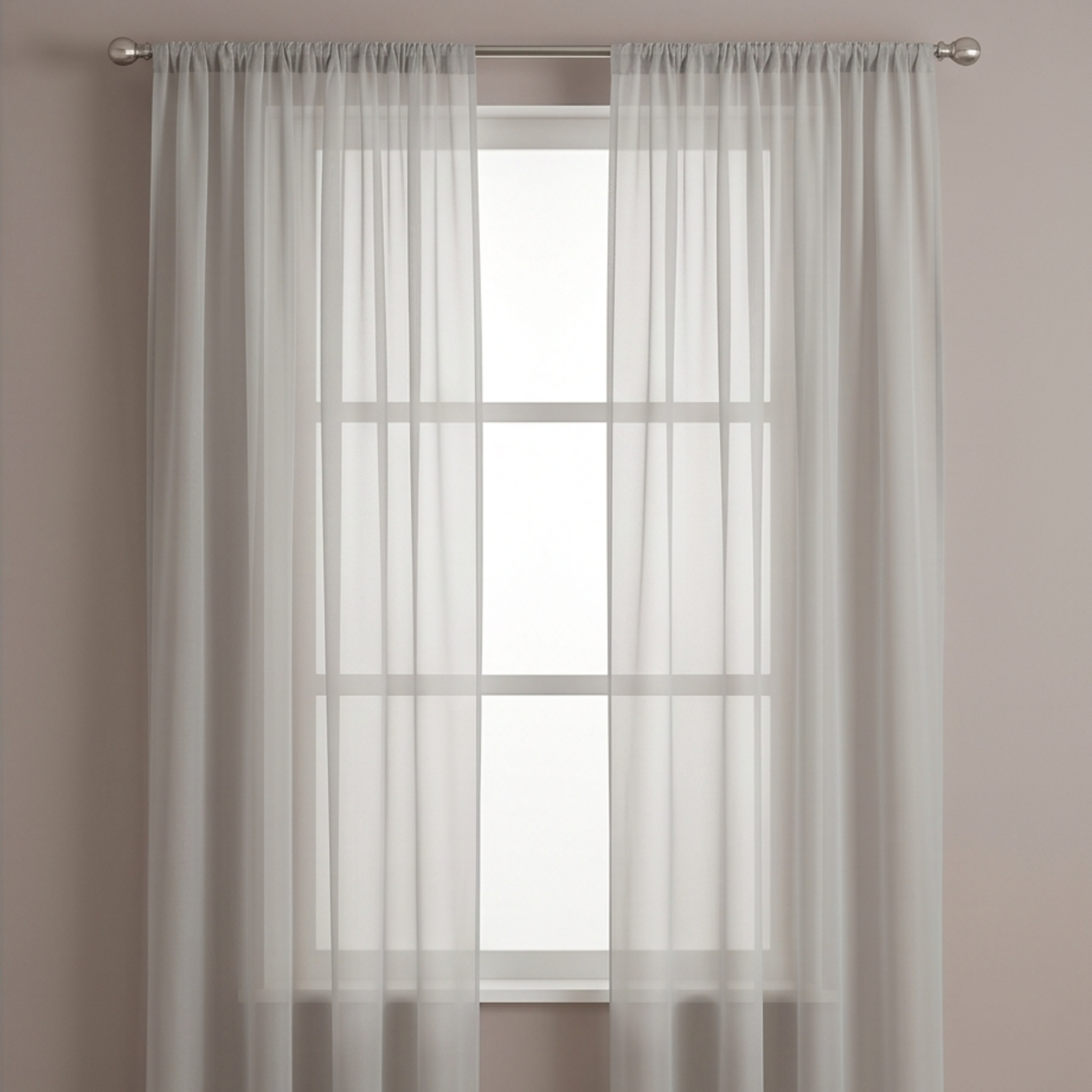 Top Voile Curtain Panels Pk2-  H90” x W59”