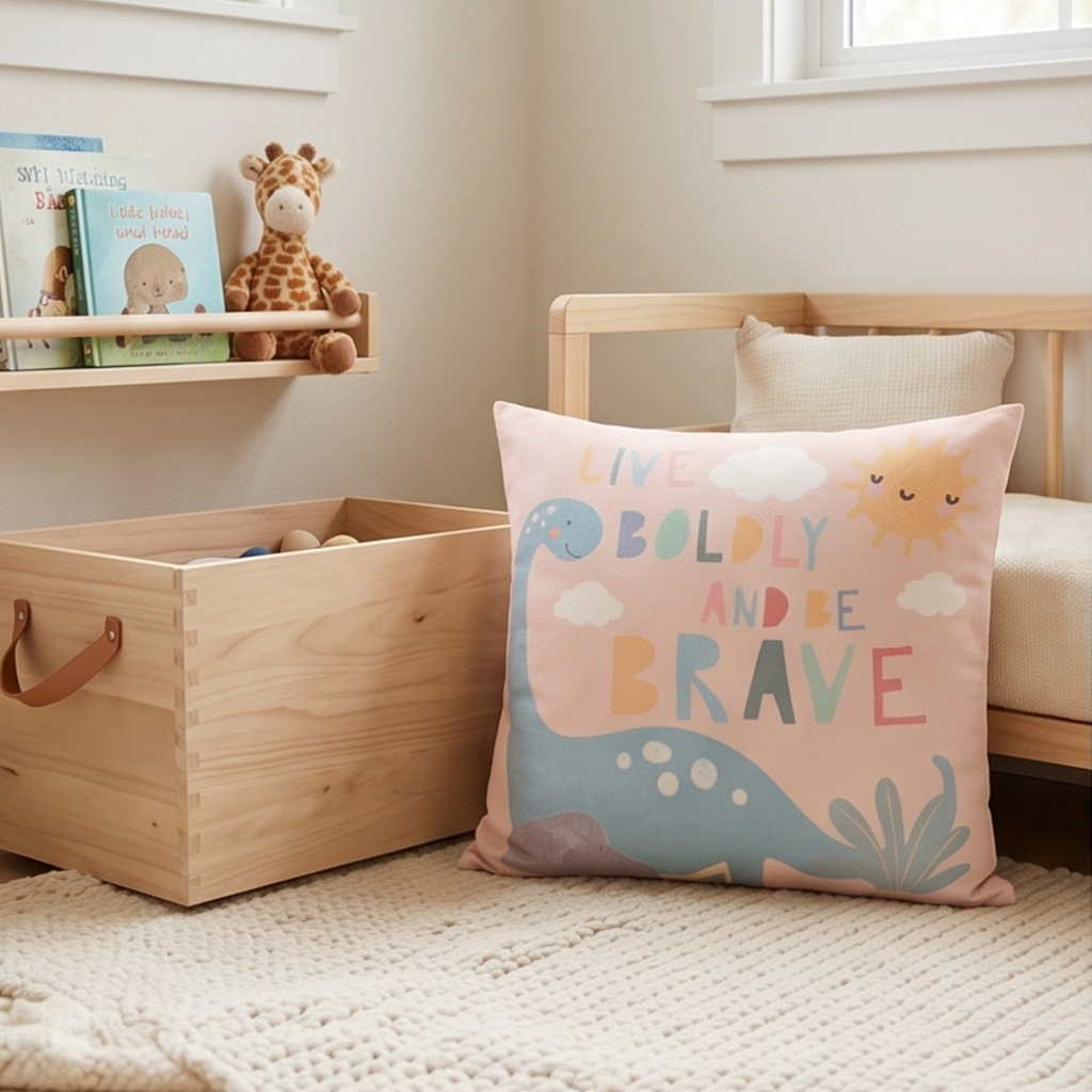 Dinosaur Cushion - Brave