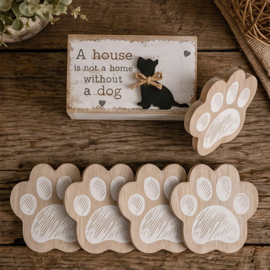 Scrabble Coaster Set - Cat or Dog