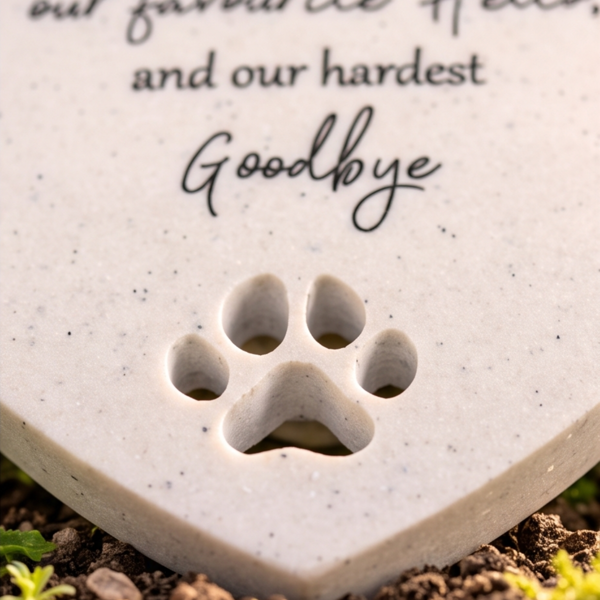 Pet Memorial Heart Stone