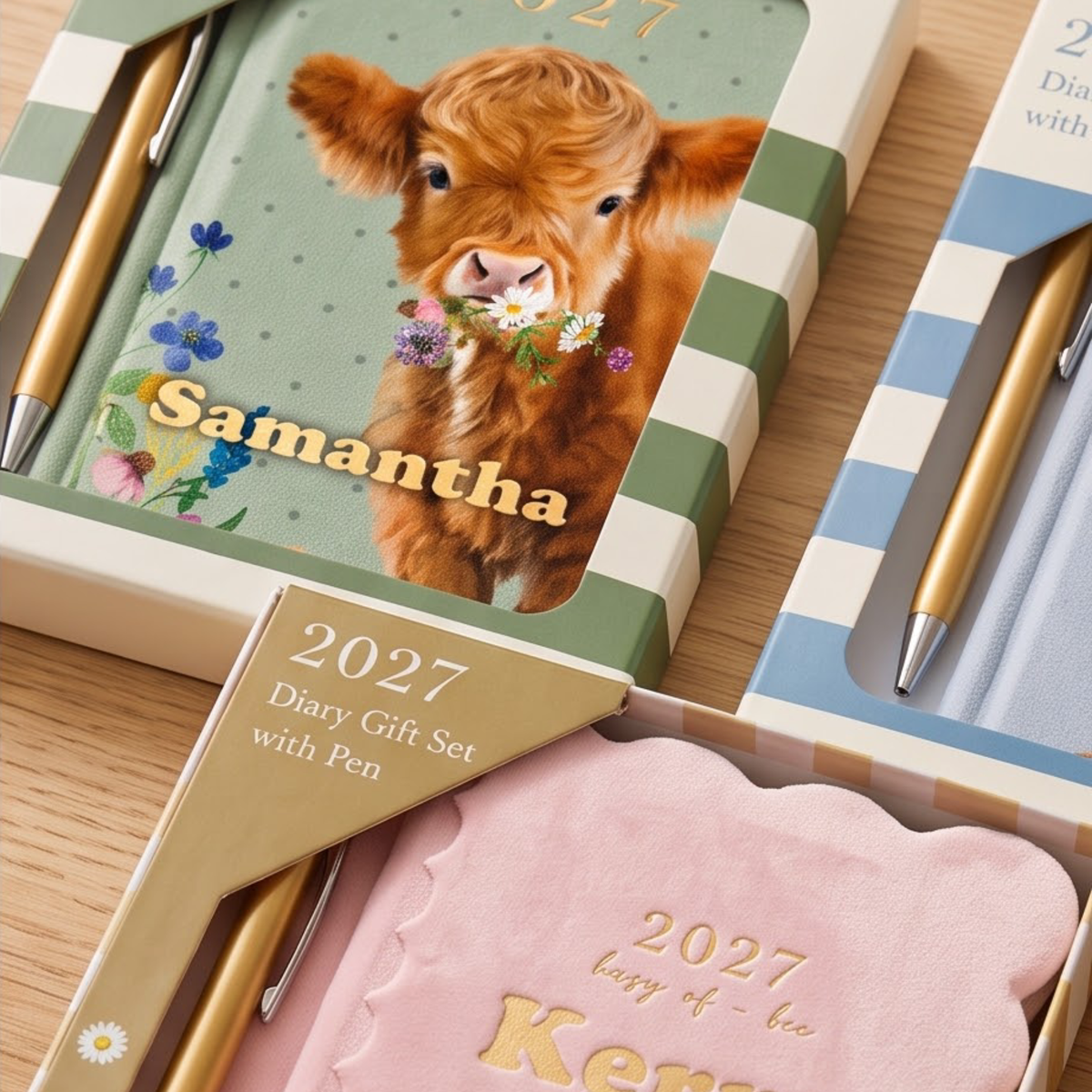 Personalised 2027 Diary & Pen Gift Set
