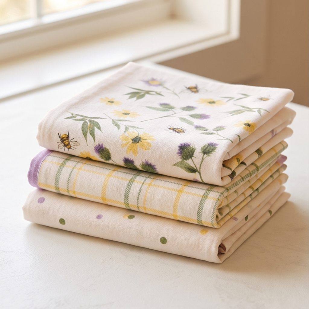 Tea Towel 3pk - Floral Bee