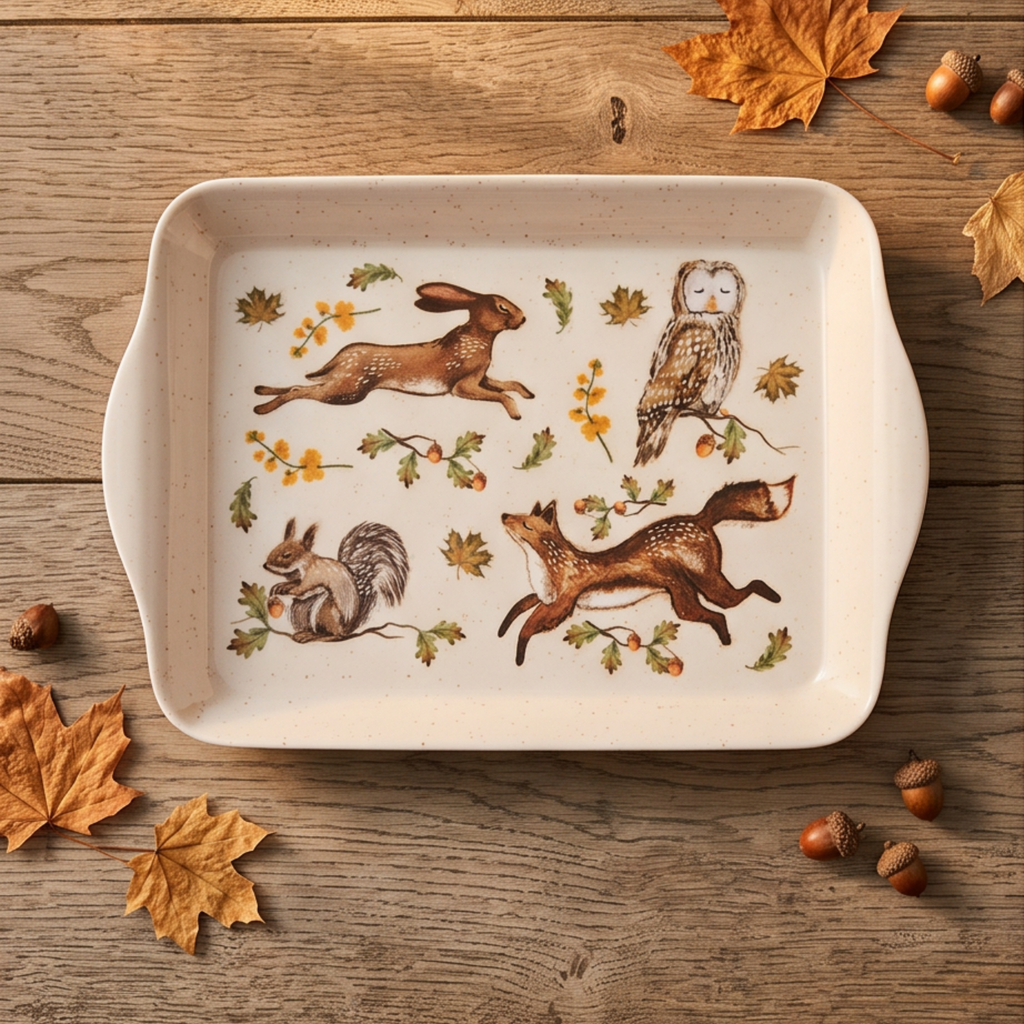 Forest Fable ( Owl, Rabbit)  - Scatter Tray