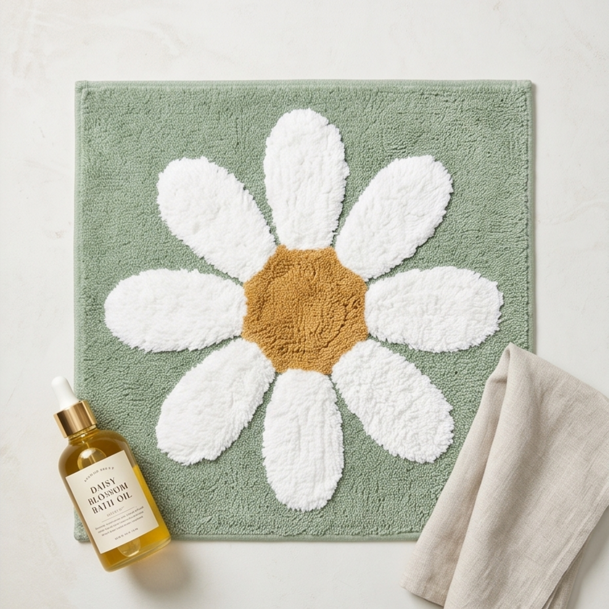 Daisy Cotton Shower Mat