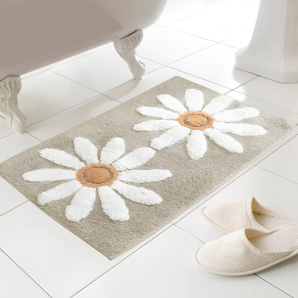 Daisy Cotton Bath Mat