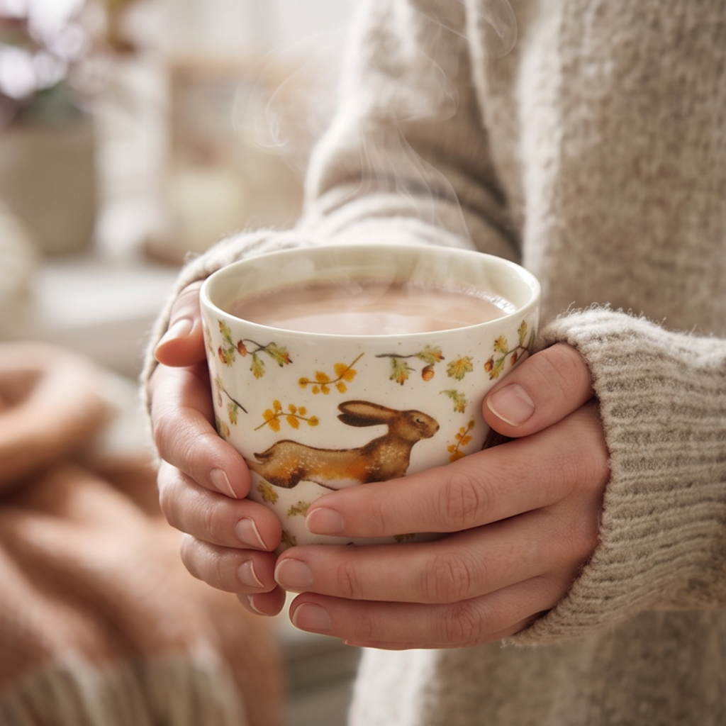 Forest Fable ( Owl, Rabbit)  - Mug