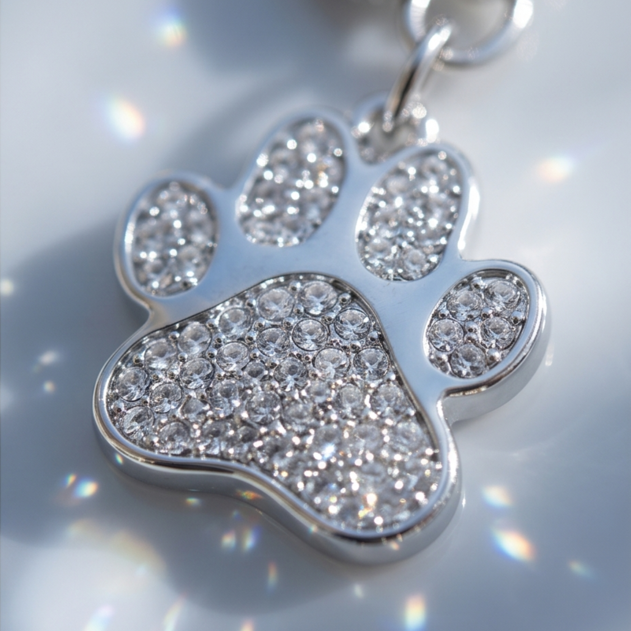 Crystal Paw Keyring