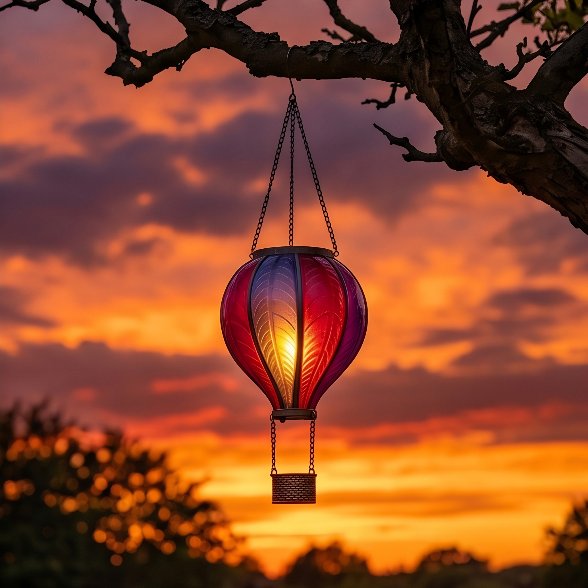Solar Rainbow Balloon Chime