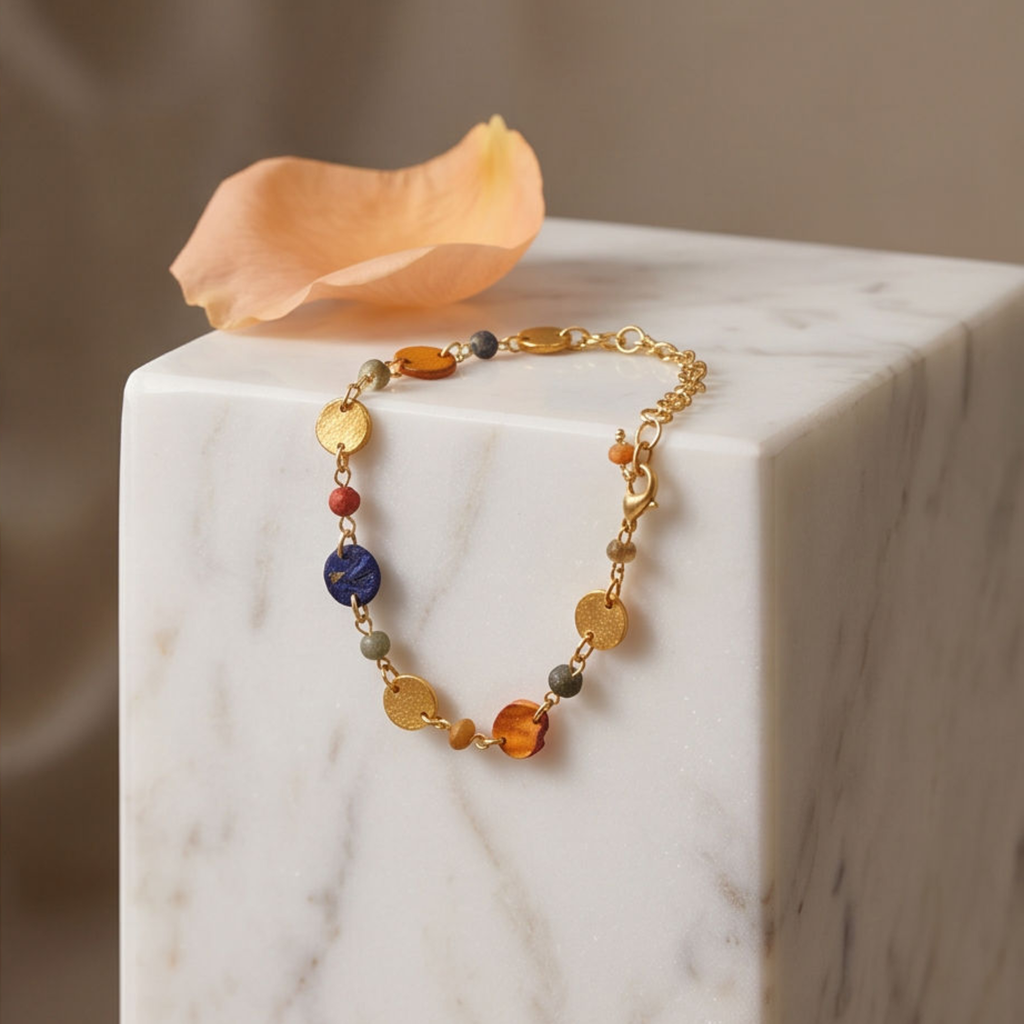 Bead and Brass Bracelet