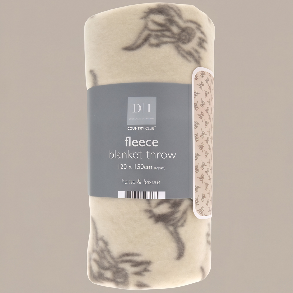 Fleece Blanket - Natural Highland Cow