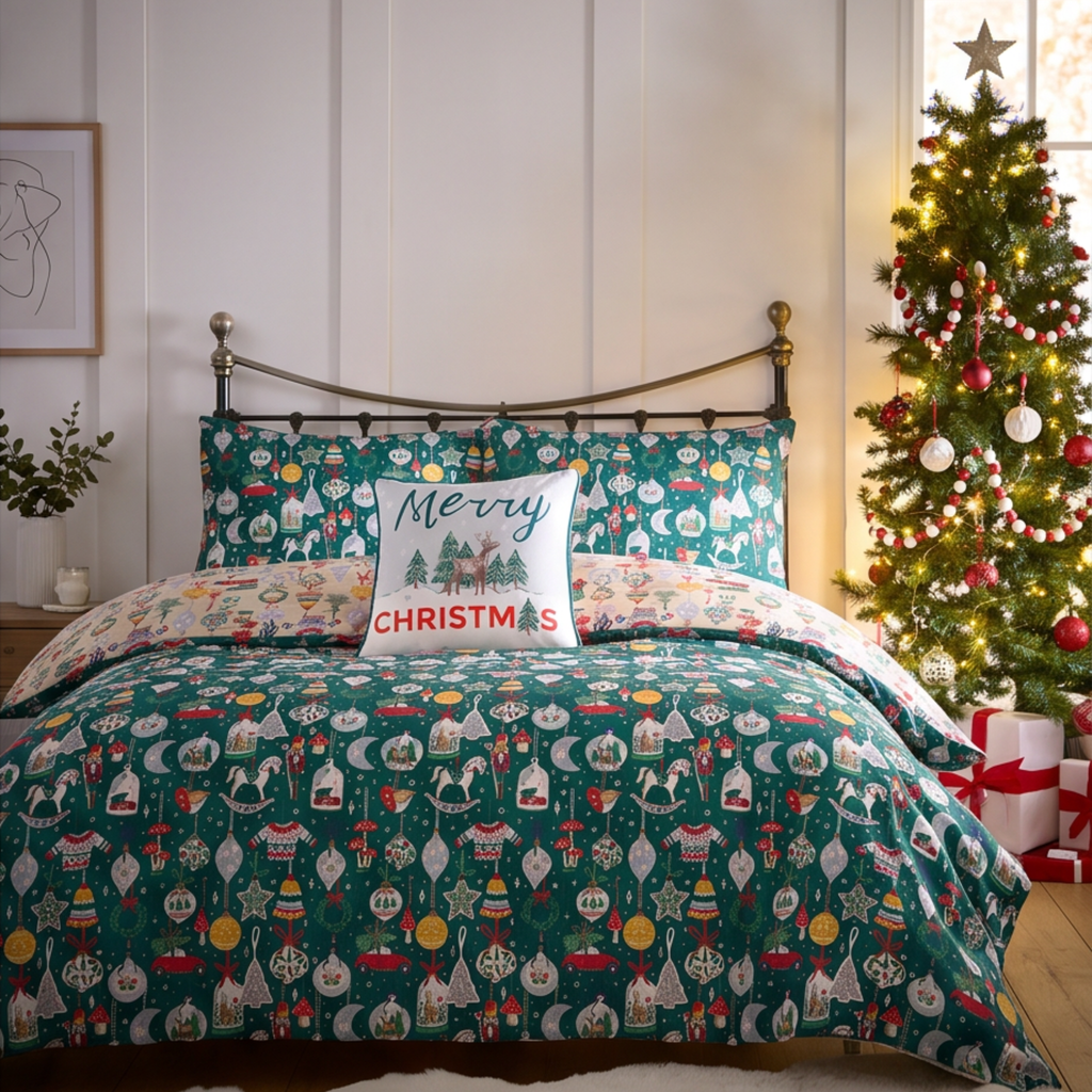 Christmas Ornaments Bedding Set