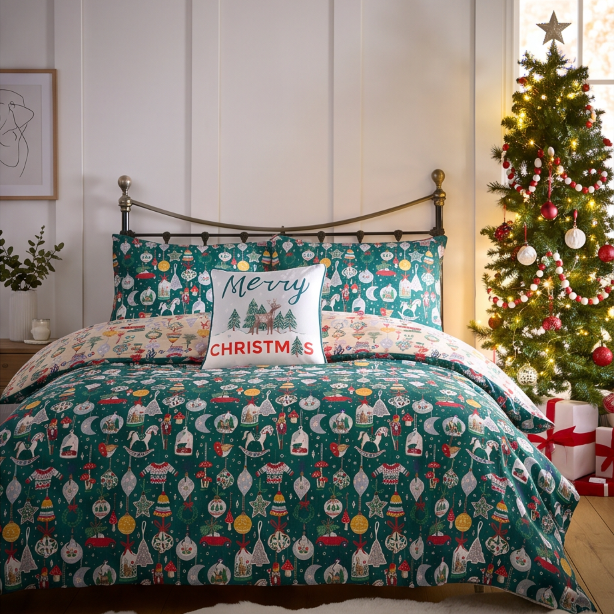 Christmas Ornaments Bedding Set